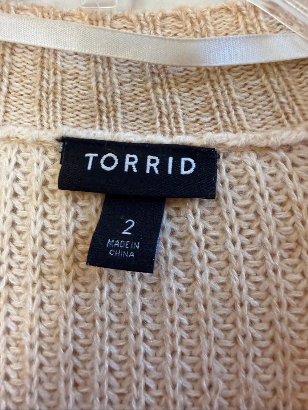 Torrid cream ombre long open cardigan